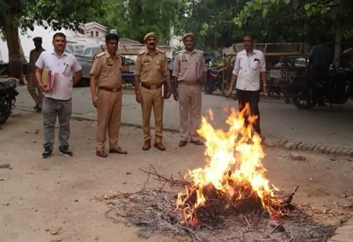 ऑपरेशन दहन के तहत 15 किलोग्राम मादक पदार्थों का विनिष्टीकरण, 