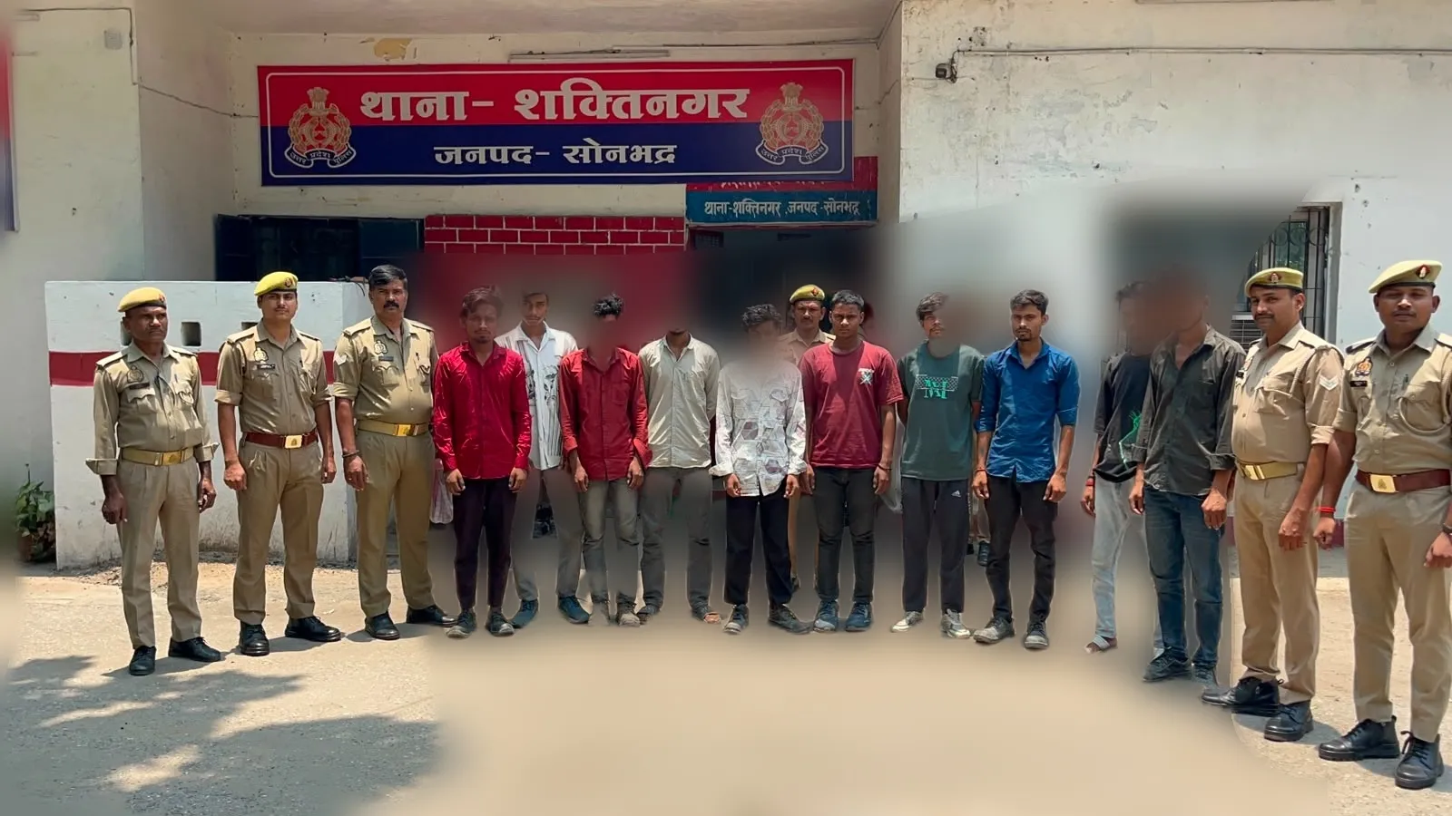 शक्तिनगर पुलिस की प्रभावी कार्यवाही, एनटीपीसी  के प्रतिबंधित क्षेत्र में रात्रि के समय अनधिकृत प्रवेश करने वाले 10 अभियुक्त गिरफ्तार