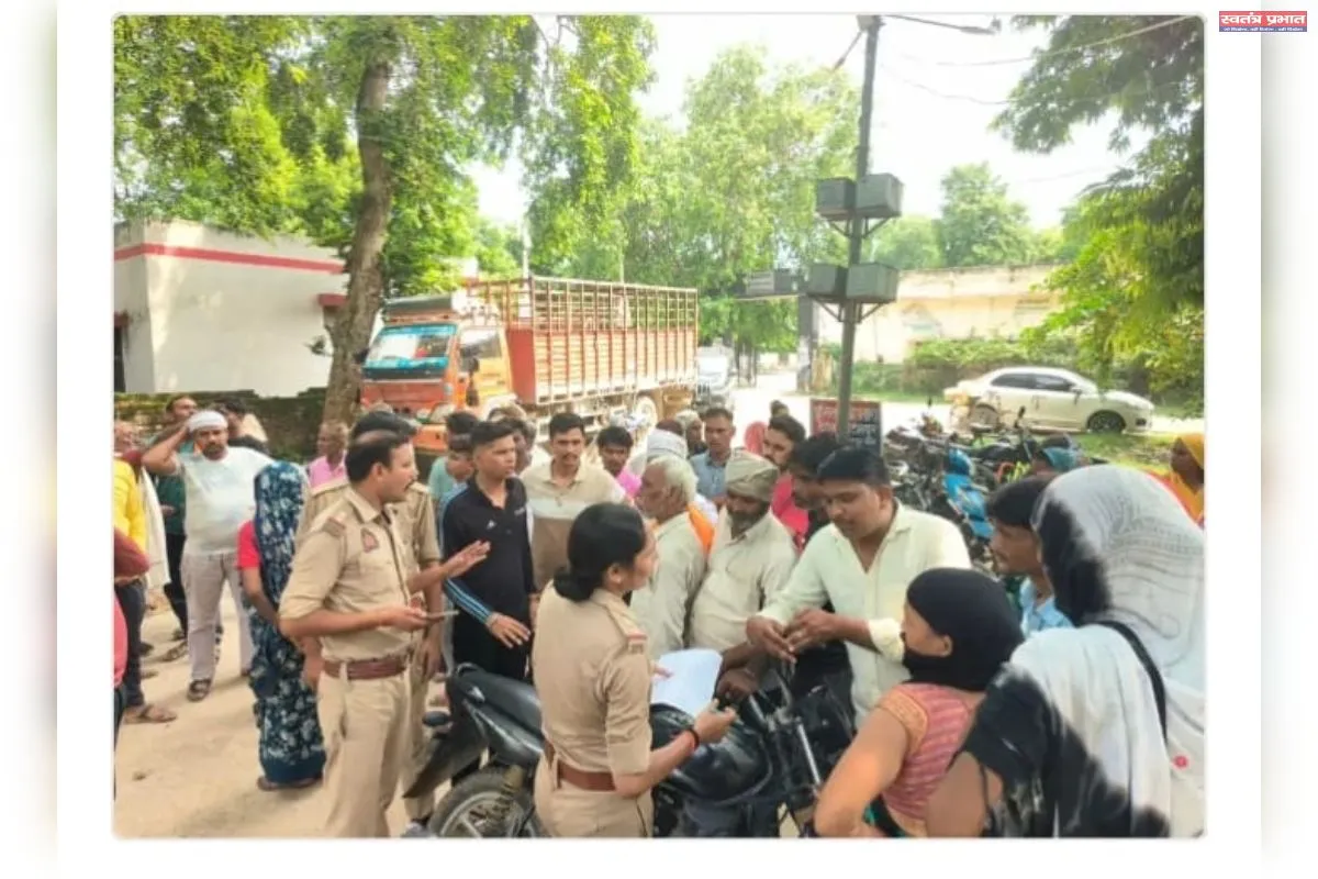 पतारा क़स्बे में कार की टक्कर से बुजुर्ग महिला की मौत