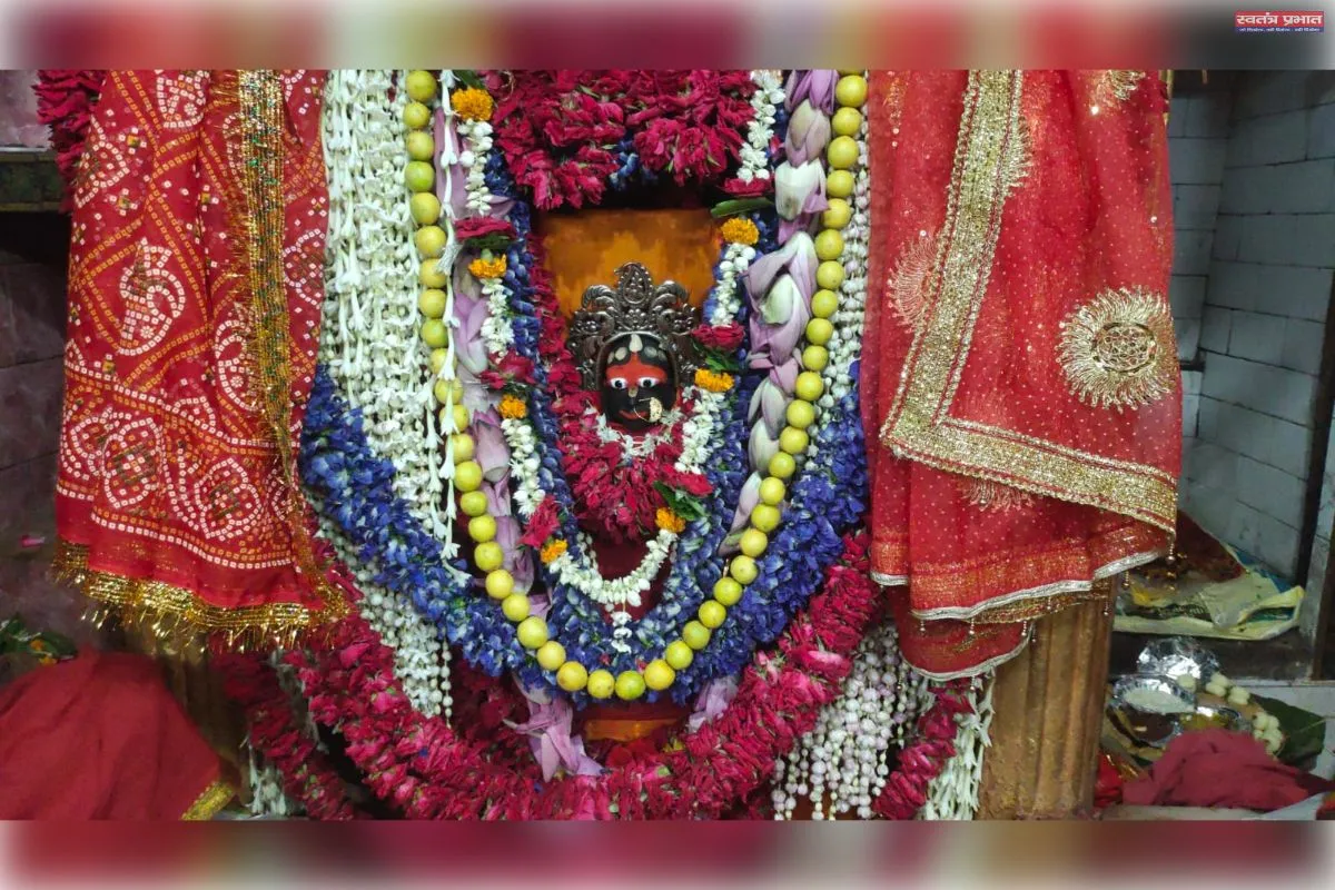 मां विंध्यवासिनी धाम के पकरीतर शीतला मंदिर से हिंडोला माता की झांकी मंगलवार की शाम बड़े धूमधाम से निकाली गई