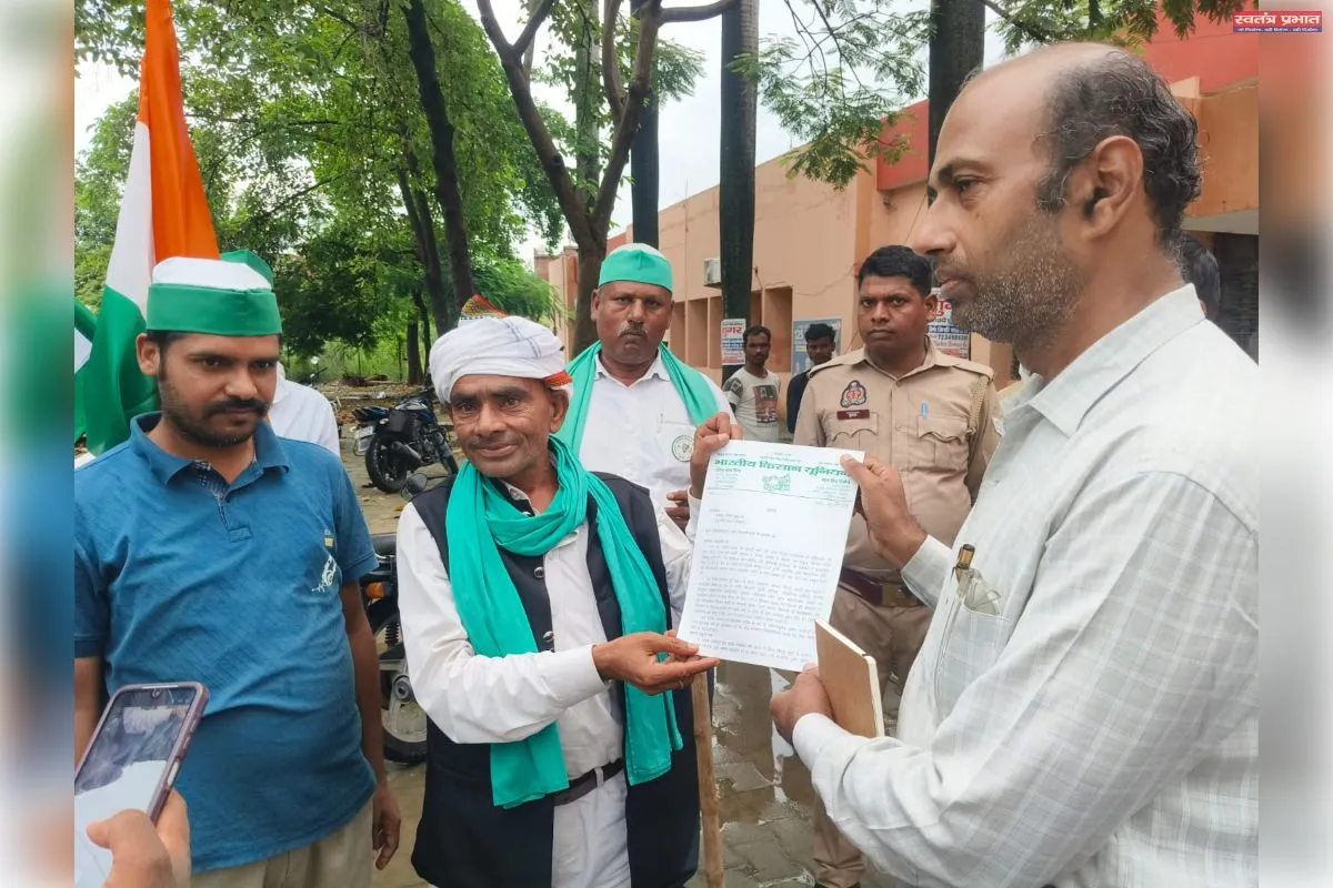 किसानों की मांगों को लेकर भाकियू ने ज्ञापन सौंपा