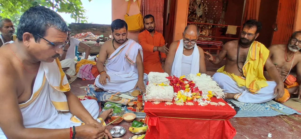 बिस्कोहर में श्रावणी पर्व उपाकर्म पारंपरिक श्रद्धा के साथ संपन्न