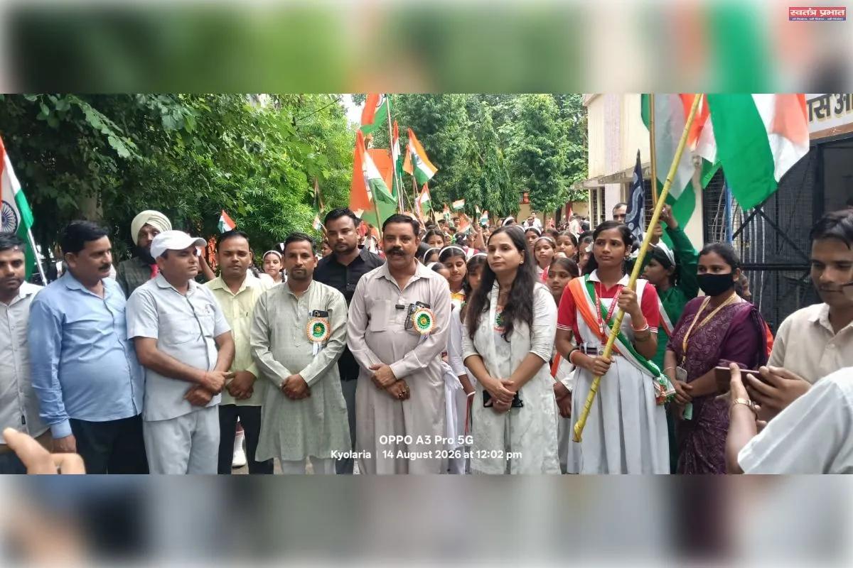 भदपुरा की तिरंगा यात्रा में उमड़ा जनसैलाब