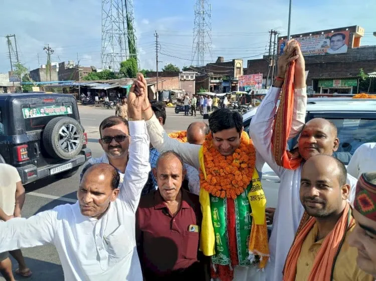 लोकदल के नव नियुक्त प्रदेश अध्यक्ष का हर्रैया में जोर स्वागत