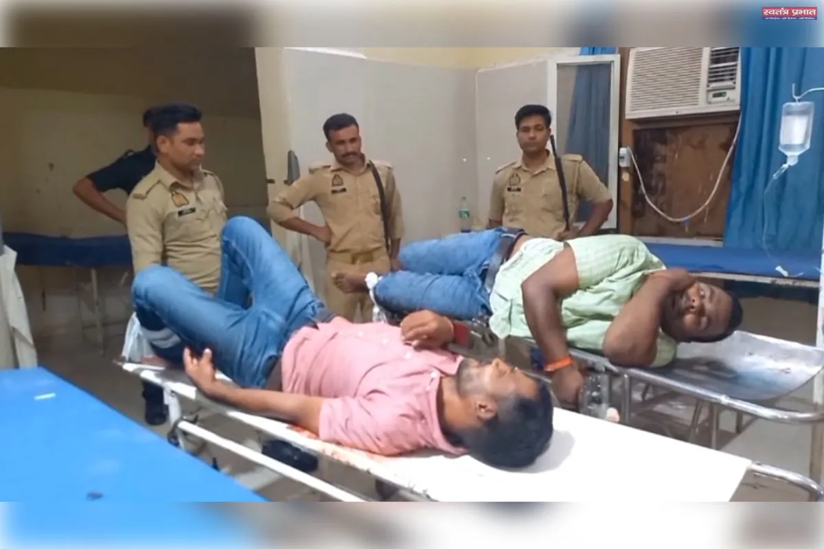 फिरोजाबाद पुलिस का बड़ा एक्शन: मुठभेड़ में 25-25 हजार के दो इनामी बदमाश घायल, तीन गिरफ्तार
