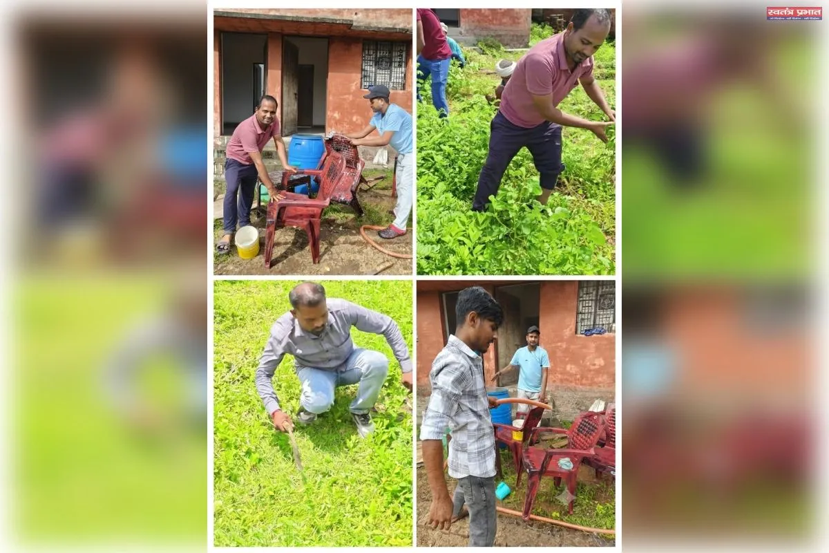 पुनर्वास-1 में निशुल्क शिक्षा केंद्र की तैयारी तेज, सफाई अभियान में अमित कुमार ने किया श्रमदान