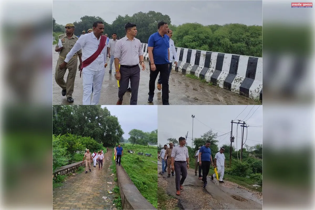 मीरजापुर में बाढ़ को लेकर प्रशासन अलर्ट, जिलाधिकारी ने किया अकोढ़ी और चौकठ का निरीक्षण