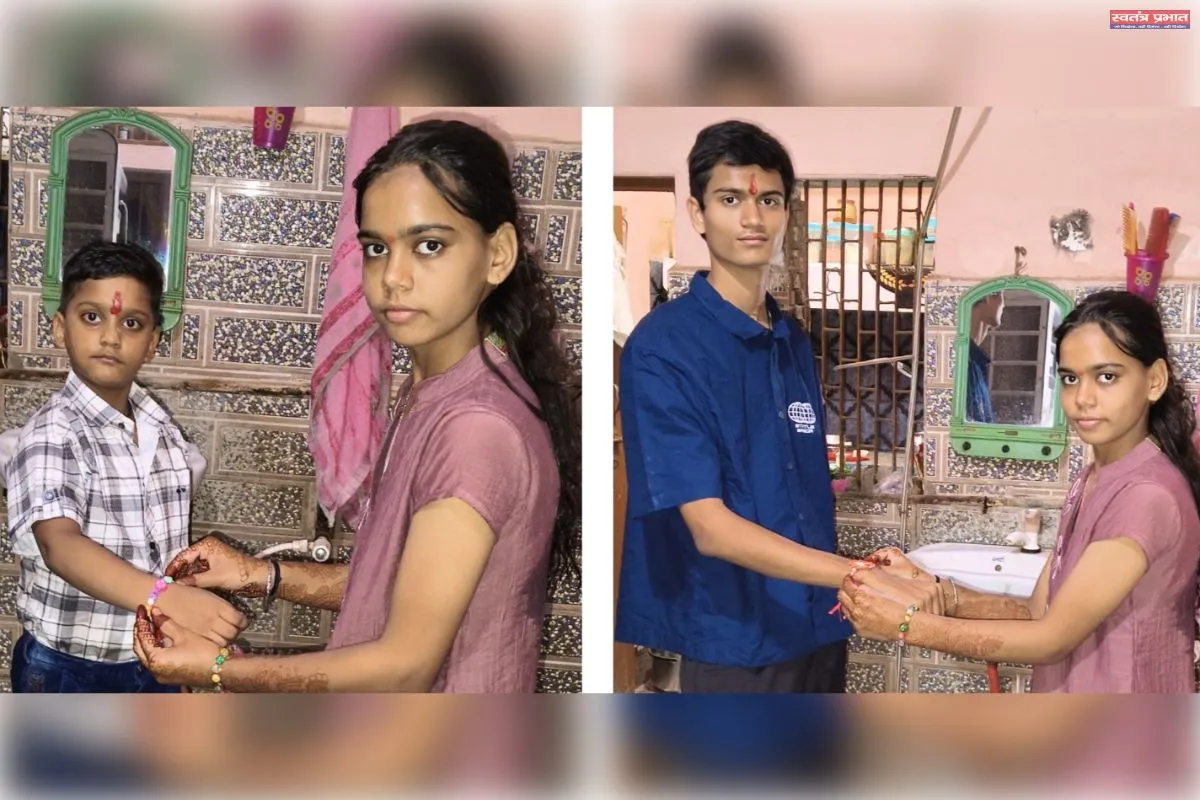 बहनों ने भाइयों की कलाई पर बांधा रक्षासूत्र, भाई-बहन के प्रेम से सराबोर रहा टूण्डला