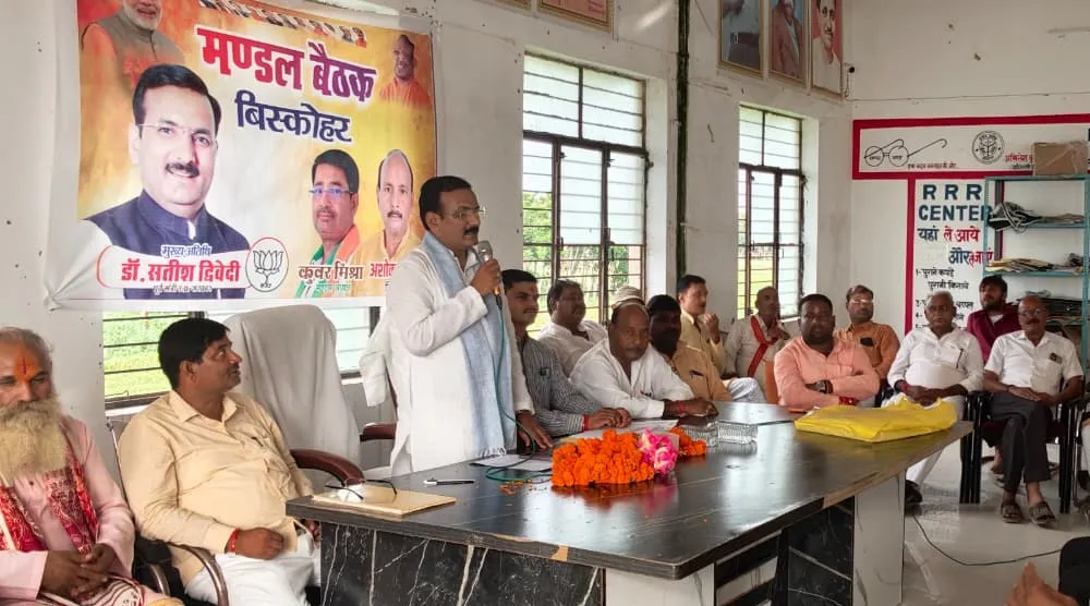 भाजपा मंडल की बैठक में बूथ समितियों के सत्यापन पर चर्चा