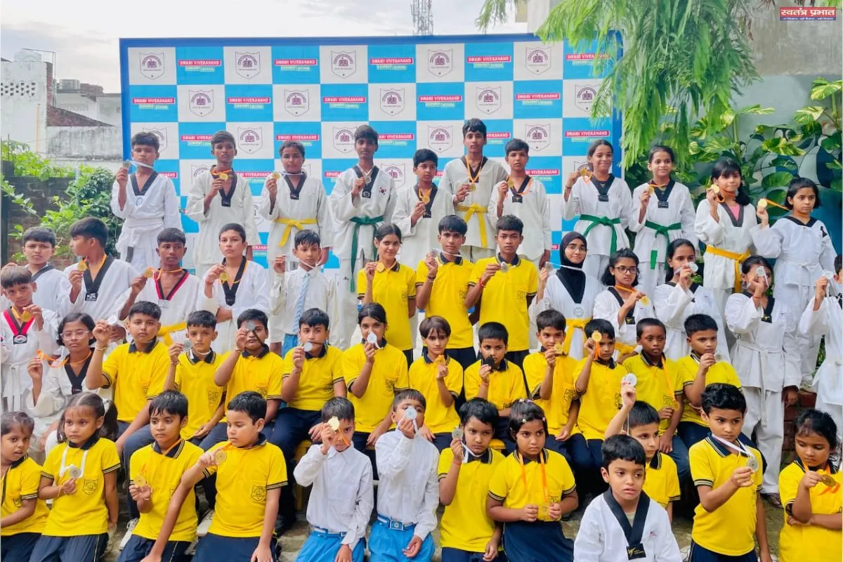स्वामी विवेकानंद कॉन्वेंट स्कूल में जिला स्तरीय ताइक्वांडो चैंपियनशिप का हुआ आयोजन
