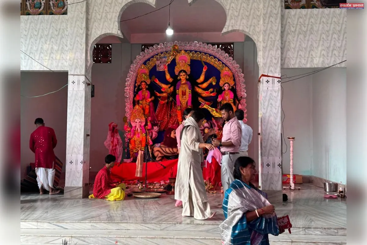 सिलापथार में अर्धशतक के से अधिक पूजा मंडपों में शारदीय दुर्गोत्सव का आयोजन