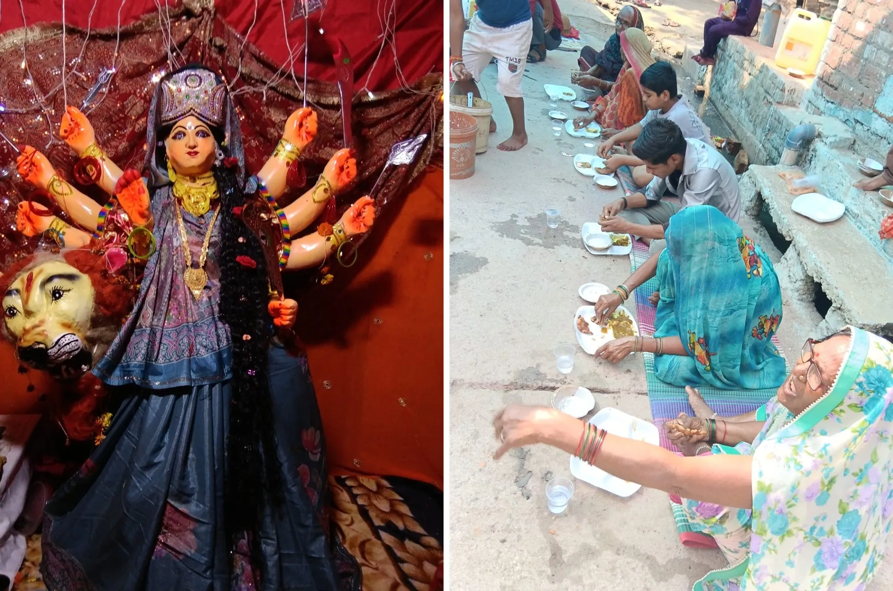 सजेती क्षेत्र के सिधौल में नवरात्रि पर विशाल भंडारे का आयोजन