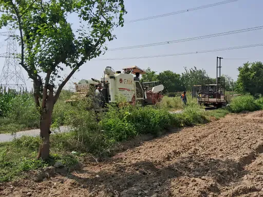 संकरी सड़क पर ग्रामीणों की सूझबूझ से यातायात सुचारू