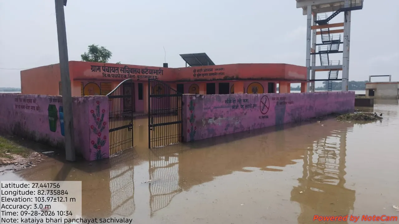 कटैयाभारी में जलभराव से धान की फसल डूबी, किसानों की महीनों की मेहनत पर फिरा पानी; मुआवजे की मांग