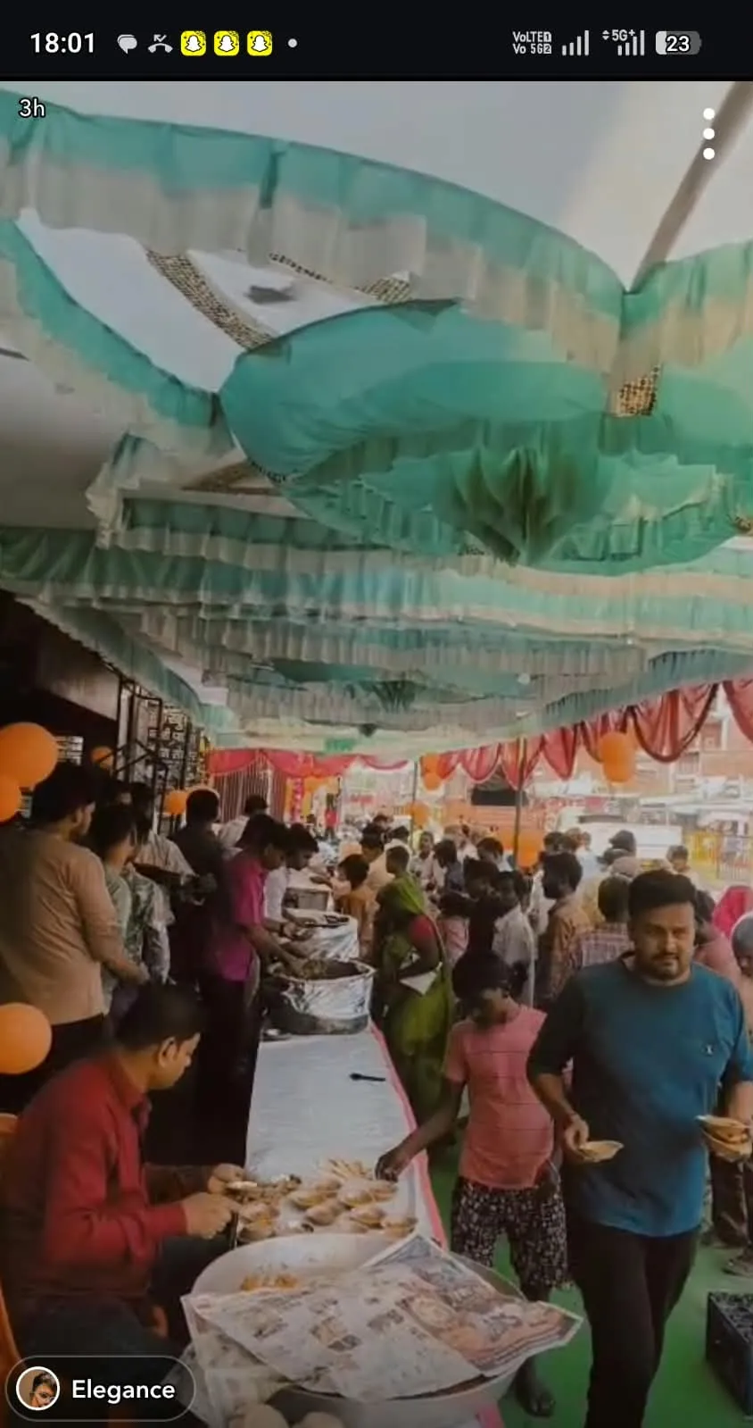 चवन्नी चाट प्रतिष्ठान पर सुंदरकांड पाठ के बाद विशाल भंडारे का आयोजन