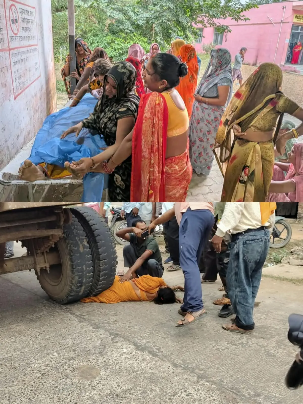 अवैध पत्थर भरे ट्रैक्टर से दबकर महिला की मौत
