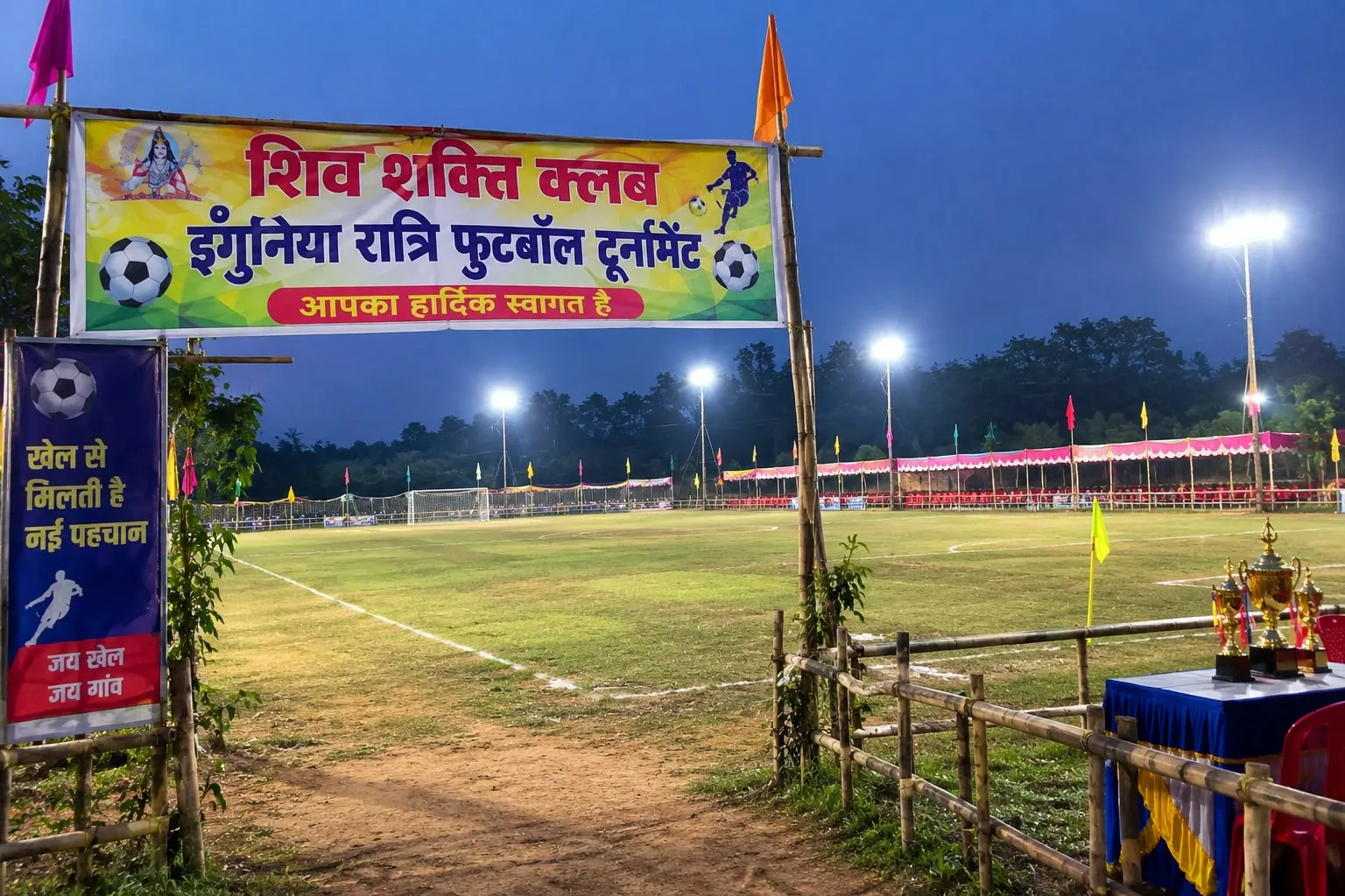 इंगुनिया में आज से सजेगा रात्रि फुटबॉल टूर्नामेंट का रोमांच
