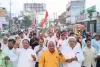 कांग्रेस को टैक्स की नोटिस भेजन पर भड़के पार्टी कार्यकर्ता, निकाला विरोध मार्च