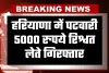 Haryana: हरियाणा में पटवारी 5000 रुपये रिश्वत लेते गिरफ्तार, विजिलेंस विभाग ने की कार्रवाई 