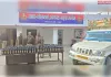 पुलिस ने 210 लीटर अवैध शराब पिकअप वाहन के साथ पकड़ा , एक सिपाही घायल