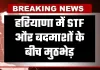 Haryana: हरियाणा में STF और बदमाशों के बीच मुठभेड़, दोनों बदमाशों के पैर में लगी गोली