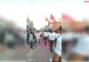 नैनी में आरएसएस का पथ संचलन,जगह-जगह हुआ  स्वागत