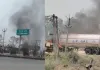 गोरखपुर : चलते टैंकर का टायर फटा, चिंगारी से लगी भीषण आग; दमकल की तत्परता से टला बड़ा हादसा