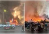 लखनऊ: विकास नगर क्षेत्र में झोपड़ियों में भीषण आग, कई किलोमीटर तक फैला काला धुआं, दहशत में लोग