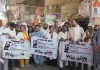 काँग्रेस जिलाध्यक्ष के नेतृत्व में भाजपा महिला मोर्चा के खिलाफ विरोध प्रदर्शन, किया कार्रवाई की मांग