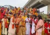 भव्य कलश यात्रा के साथ श्रीमद्भागवत कथा का  शुभारंभ