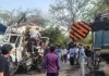 नवाबगंज टोल प्लाजा के पास भीषण सड़क हादसा, डंपर चालक की मौत, तीन गंभीर घायल