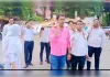 मोतीलाल नेहरू मेडिकल कॉलेज के प्रधानाचार्य के खिलाफ अधिवक्ताओं प्रदर्शन।