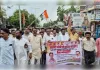 चढ़ावा चोरी पर कांग्रेस ने निकालीसद्बुद्धि पदयात्रा, ट्रस्ट को भंग करने की मांग