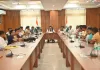 धेमाजी जिला आयुक कार्यालय सभाकक्ष में मंत्री रणुज पेगू,अतुल बोरा के साथ टीएमपीके के सहित कई दल संघटनो के प्रतिनिधियों से बैठक