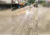 बेलन बरौंधा मार्केट में जलभराव, राहगीरों और दुकानदारों को भारी परेशानी