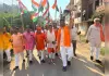 झूंसी में निकली भव्य तिरंगा यात्रा, ।