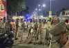 पुलिस ने कर्ण घोड़ा जुलूस मार्ग पर किया पैदल गश्त