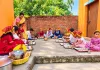सदाशिव मंदिर में साक्षात देवी स्वरूप कन्याओं का पूजन