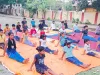 तिकोना पार्क में स्वदेश सेवा संस्थान द्वारा बच्चो ने किया योगाभ्यास।