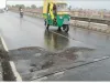 डेढ़ महीने में तैयार हुई सड़क, पहली बारिश में ही बह गई करोड़ों की सड़क
