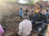 संदिग्ध परिस्थितियों में लगी भीषण आग, गाय की जलकर मौत