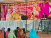 खजनी क्षेत्र सेमरडॉडी में पंडित धर्म देव चाणक्य के मुखर विंद  से भगवती देवी की संगीतमई कथा का रसपान कर मन मुग्ध हुए स्रोता
