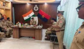 पुलिस अधीक्षक सोनभद्र द्वारा रिजर्व पुलिस लाइन चुर्क में शुक्रवार परेड की सलामी लेकर किया गया निरीक्षण