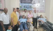 ब्लड मैन निर्मल जैन ने 101वीं बार रक्तदान कर किया रक्तदान शिविर का उद्घाटन