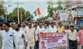 कांग्रेस ने सद्बुद्धि पद यात्रा निकालकर किया श्रीराम मंदिर चढ़ावा प्रकरण के निष्पक्ष जांच की मांग