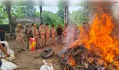 ऑपरेशन 'दहन' के तहत 5.57 करोड़ रुपये का 1115.95 किलो गांजा किया गया नष्ट