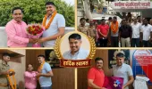 खजनी में भावुक विदाई: माल्यार्पण और तालियों की गूंज के बीच सीओ विवेक तिवारी को दी गई सम्मानपूर्ण विदाई