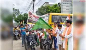 दिव्यांगजनों की तिरंगा यात्रा को मुख्य अतिथि दीपक मौर्या ने हरी झंडी दिखाकर किया रवाना