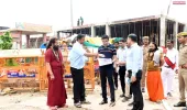 मंडलायुक्त . ने लेटे हनुमान जी कॉरिडोर के विभिन्न विकास कार्यों का निरीक्षण किया