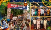 निराश्रित बुजुर्गों को भोजन-प्रसाद कराकर खजनी थाना में शुरू हुआ जन्माष्टमी उत्सव